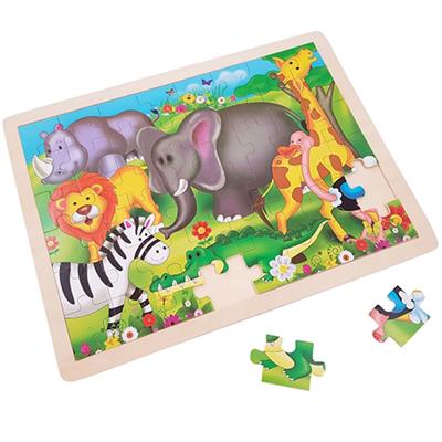 Playwood houten legpuzzel wilde dieren