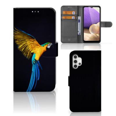 Samsung Galaxy A32 4G | Telefoonhoesje | Met pasjeshouder | Papegaai Samsung Galaxy A32 4G | Telefoonhoesje | Met pasjeshouder | Papegaai