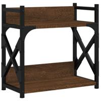 Printerstandaard 2-laags 40x20x40 cm bewerkt hout bruineiken - thumbnail