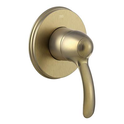 Douchekraan Tres Clasic | Inbouw | Mengkraan | Incl.Inbouwdeel | 1-weg | Vintage | Goud glans