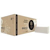 Handdoek BlackSatino PT30 GreenGrow v-vouw 2-laags 250x230mm 15x214 vel wit 275890 - thumbnail