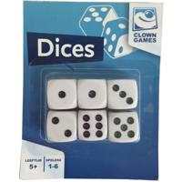 Dobbelstenen wit: 6 stuks (0608003) - thumbnail