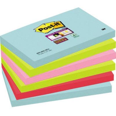 Post-it Super Sticky notes Cosmic, 90 vel, ft 76 x 127 mm, pak van 6 blokken
