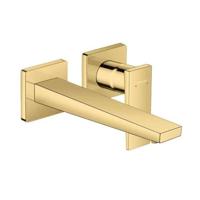 Wastafelmengkraan Metropol HansGrohe Afdekset Uitloop 22.5 cm en Afvoerplug Gepolijst Goud - thumbnail