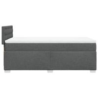 Boxspring met matras stof donkergrijs 100x200 cm - thumbnail
