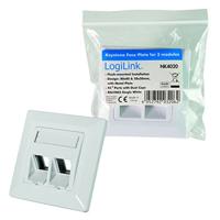 LogiLink NK4020 2 x RJ-45 wandcontactdoos - thumbnail