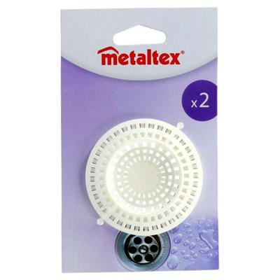 Metaltex gootsteenfilter wit 2 stuks | 6 stuks