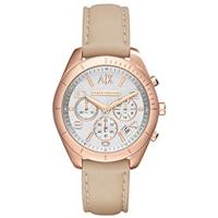 Horlogeband Armani Exchange AX5504 Leder Beige 18mm - thumbnail