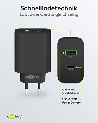 Enzo Goobay usb + usb-c snellader 45w wit - 9550194