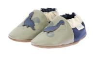 Zachte leren slofjes voor baby's Dino Time 974960 ROBEEZ©. blauw - thumbnail