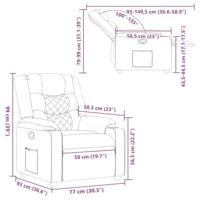 Fauteuil verstelbaar stof wijnrood - thumbnail