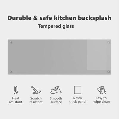 VidaXL Keuken spatscherm lichtgrijs 120 x 40 cm gehard glas