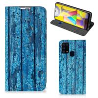 Samsung Galaxy M31 Book | Wallet Case | Wood Blue - thumbnail