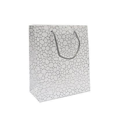 Draagtas papier - grind - afm 19x10x23cm Draagtas papier - grind - afm 19x10x23cm