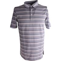 golfpolo HTR Snap heren polyester wit/blauw maat M - thumbnail