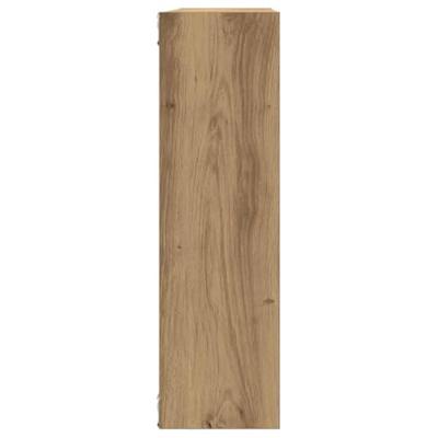 Wandschap 75x16x55 cm bewerkt hout artisanaal eikenkleur