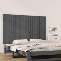 Wandhoofdbord 147x3x90 cm massief grenenhout grijs - thumbnail
