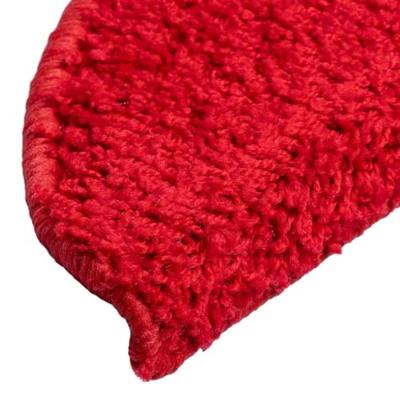 VidaXL Trapmatten 30 st 56x17x3 cm rood halfrond