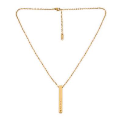Bar ketting met naam - Goud