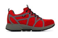 Xsensible Stretchwalker Dames Sneakers in Stof (Rood) - thumbnail