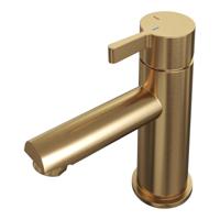 Wastafelmengkraan Brauer Gold Edition Coldstart Opbouw Laag Halfronde Hendel Geborsteld Goud PVD Brauer - thumbnail