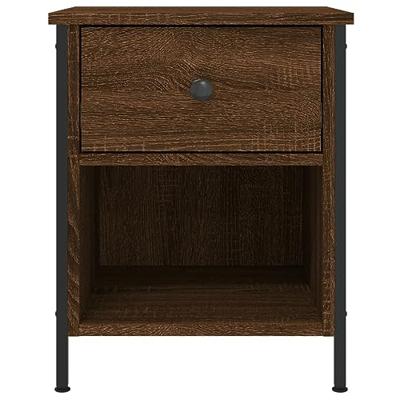 Nachtkastjes 2 st 40x42x50 cm bewerkt hout bruin eikenkleur