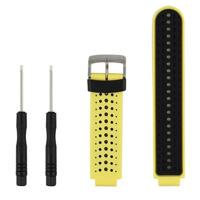 Tweekleurige siliconen sport polsband voor Garmin Forerunner 230/235/620/630/735XT (zwart geel) - thumbnail