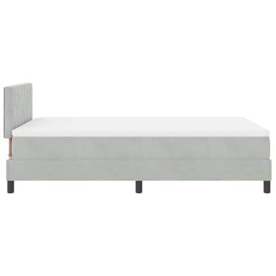 Boxspringbed met Matras met matras Lichtgrijs 120 x 190 cm Stof
