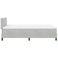 Boxspringbed met Matras met matras Lichtgrijs 120 x 190 cm Stof - thumbnail