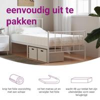 Slaapbank met matras 90x200 cm fluweel geel - thumbnail