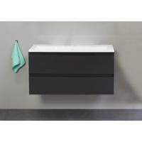 On-Line Onderkast - 100 cm - Voorgemonteerd - Acryl Wastafel - zonder Kraangat - Mat Antraciet - thumbnail