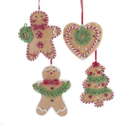 Claydough Gingerbread With Holly 8,9 cm ASS kerstbal kerst Kurt S. Adler - Kurt s adler