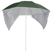 VidaXL Strandparasol met zijwanden 215 cm groen - thumbnail