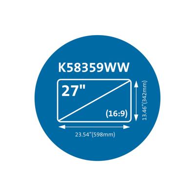 Kensington MagPro™ Privacy Filter Privacyfolie Monitor 68,6 cm (27) Beeldverhouding: 16:9 K58359WW Universal - thumbnail