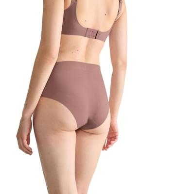 Zero Feel taille slip dames 2.0 - High waist - Hoge naadloze dames onderbroek - Katoenen kruisje - Schijnt niet door - Zwart - Huidskleur - - XS -