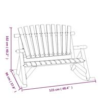 3-delige Loungeset massief vurenhout - thumbnail