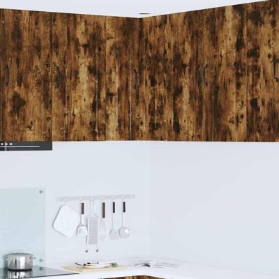 Keukenkast met plank Gerookt eiken 57 x 57 x 80 cm Bewerkt hout