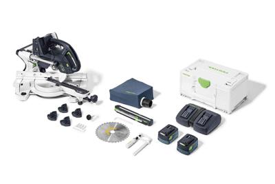 Festool ksc 60 eb 5.0 i-plus | kapex accu afkortzaag 2x18v 216mm in systainer (2x 5.0ah accu + lader) - 577954