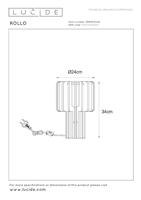 Lucide ROLLO - Tafellamp - 1xE27 - Taupe - thumbnail