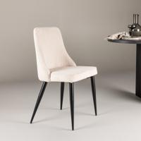Nohr Eetkamerstoel 'Alexys' Rib, kleur Beige - thumbnail