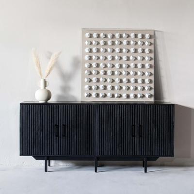 Giga Meubel - Dressoir Zwart - 180cm - Metaal|Mangohout