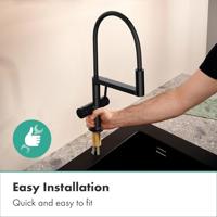 Hansgrohe Talis Select M54 PowderSpray Keukenmengkraan Mat Zwart - thumbnail