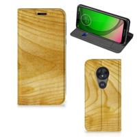 Motorola Moto G7 Play Book | Wallet Case | Licht Hout - thumbnail