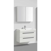 Badkamermeubelset Sanimar Barcelona 80 cm Inclusief Spiegelkast Wit - thumbnail