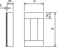 OBO Bettermann 7215250 Eindstuk (b x h) 120 mm x 95 mm Grijs 1 stuk(s) - thumbnail