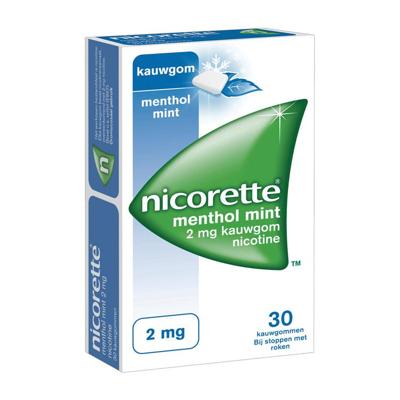 Nicorette Suikervrij Kauwgom 2 mg Menthol Mint