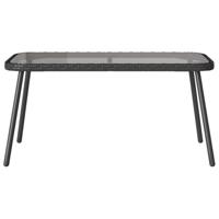 Tuinbankenset met kussen 2 pcs Zwart poly rattan - thumbnail