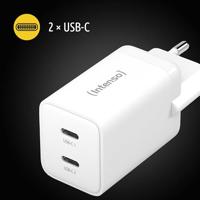 Intenso W40CC GaN USB-oplader 40 W 2x USB-C Wit Binnen GaN, USB Power Delivery (USB-PD) - thumbnail