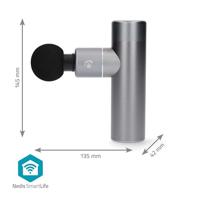 Nedis SmartLife Sportmassagepistool | Accu gevoed | Ingebouwde Lithium-Ion | Oplaadbaar | 5 Massage Modes | Bolvormige kop | Donkergrijs - BTHMSG10GY - thumbnail