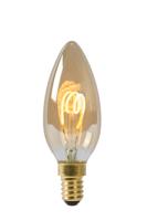 Lucide C35 - Filament lamp - Ø 3,5 cm - LED Dimb. - E14 - 1x3W 2200K - Amber - thumbnail